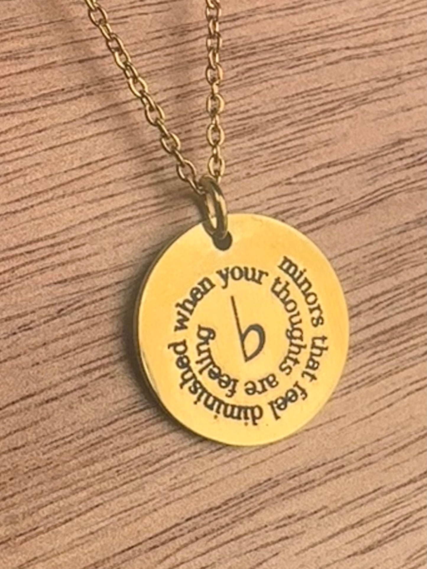 Minors That Feel Diminished When Your Thoughts Are Feeling Flat Necklace